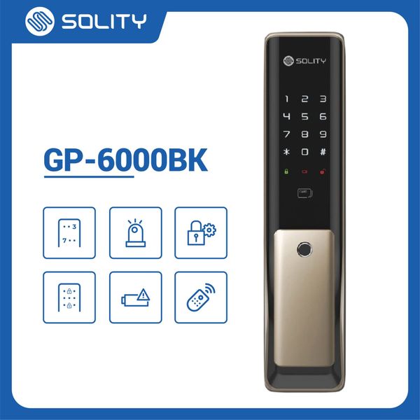  Khóa Cửa Vân Tay Solity GP-6000BK 