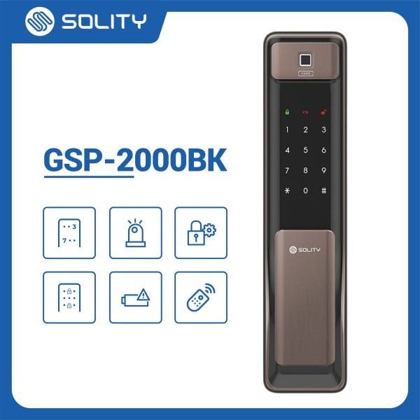 Khóa Cửa Vân Tay Solity GSP-2000BK BZ