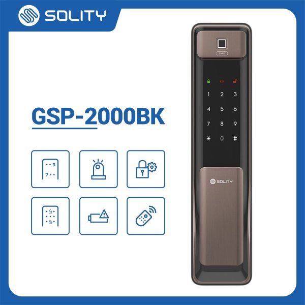  Khóa Cửa Vân Tay Solity GSP-2000BK BZ 
