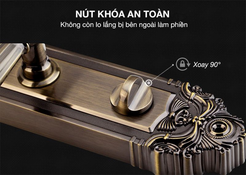 Khóa Cửa Vân Tay Tân Cổ Điển Kaadas 6001