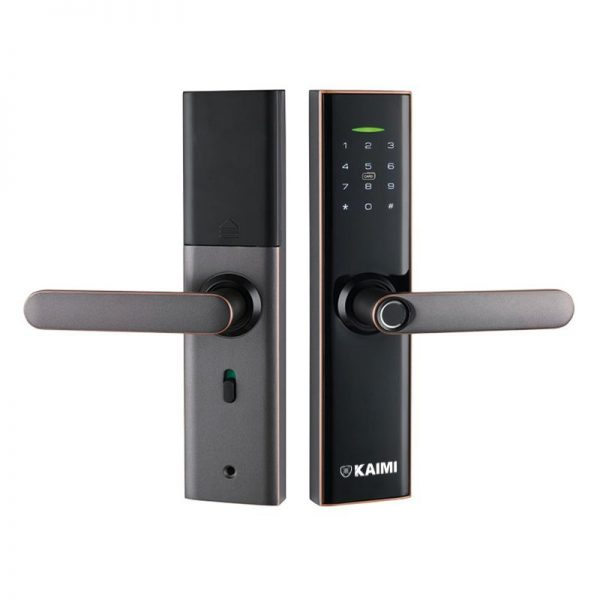 Khóa Cửa Vân Tay Kaimi S12 – Viền Đồng