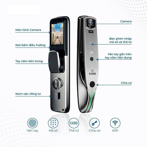 Khoá Cửa Tự Động Kaimi KM16 Ultra