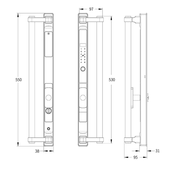 Khóa Cửa Nhôm Thông Minh Kapler KL-210FW