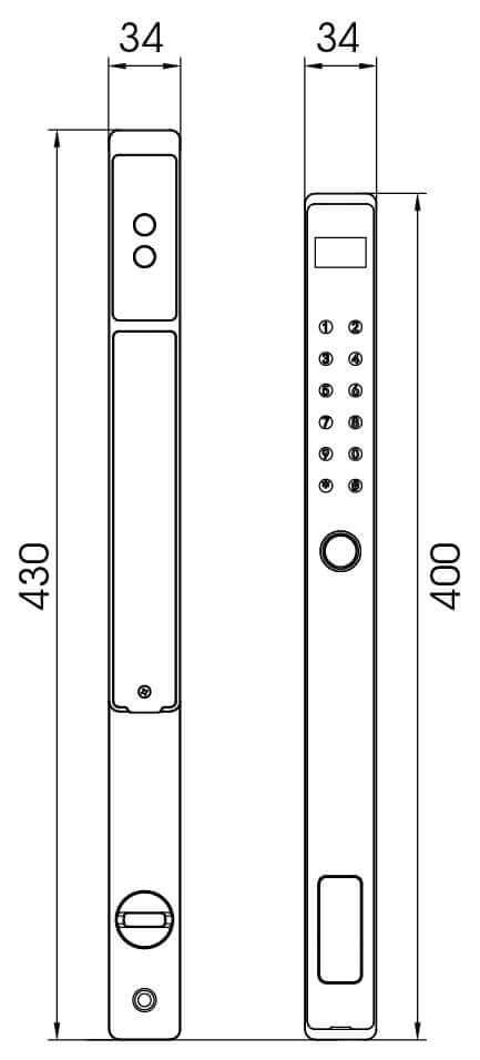 Khóa Vân Tay Cửa Nhôm Kaimi CN112