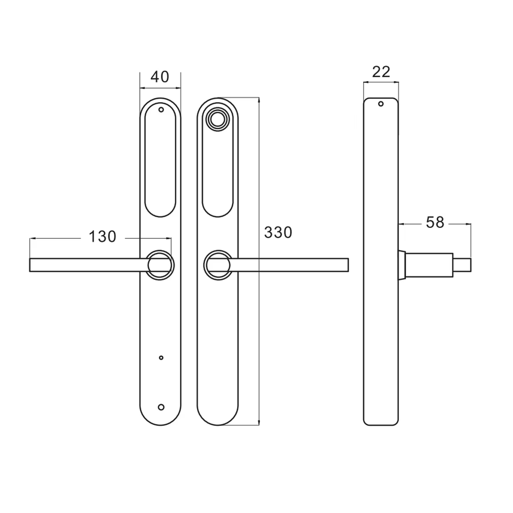 Khóa Vân Tay Cửa Nhôm Kapler KL-215BL