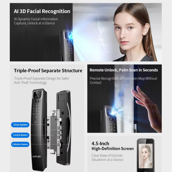 Khóa Cửa Nhận Diện Khuôn Mặt Kapler KL-820F