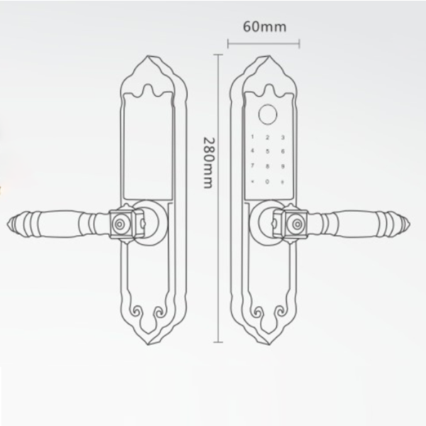 Khoá Vân Tay Tân Cổ Điển Kapler KL-910TC