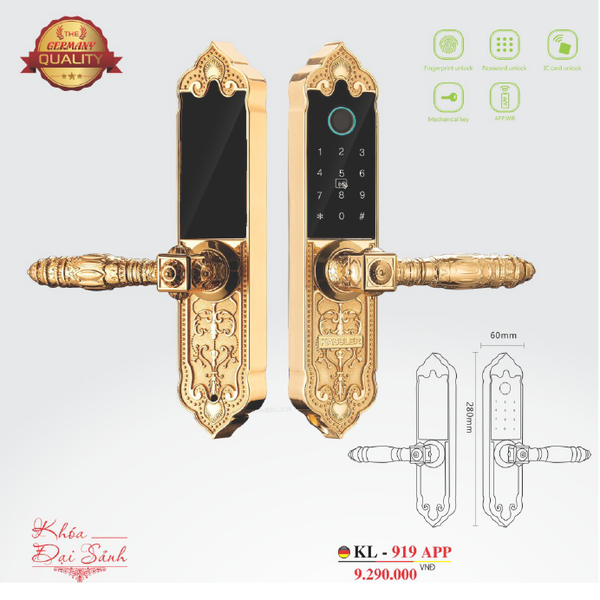  Khóa Cửa Đại Sảnh Kassler KL919 