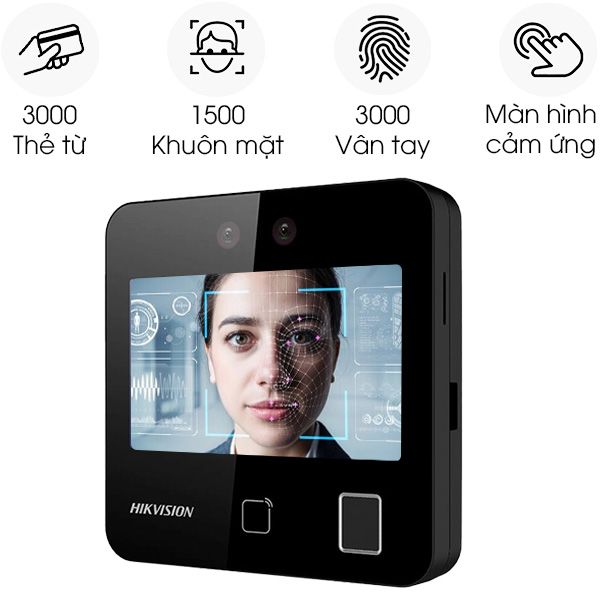 Máy Chấm Công Khuôn Mặt Hikvision DS-K1T343MFWX FaceID