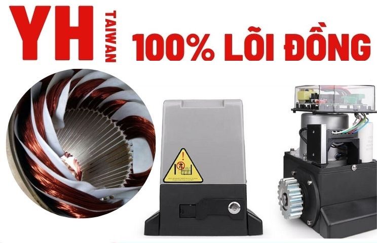 Motor Cổng Lùa Tự Động YH 1500kg 750w Taiwan