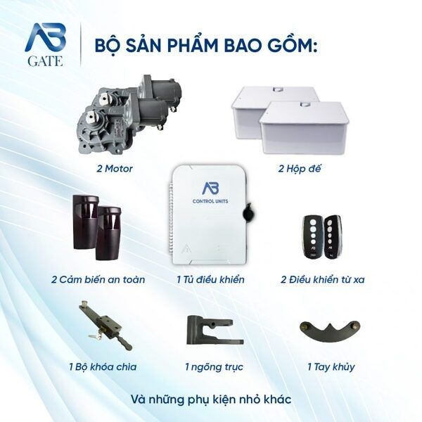 Motor Cổng Âm Sàn AB Gate 24V 600kg