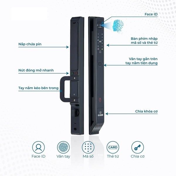 Khoá Nhận Diện Khuôn Mặt Kaimi NF02 FaceID