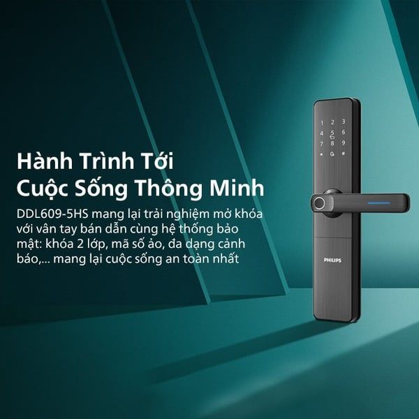 Khoá Vân Tay Philips DDL609 5HS