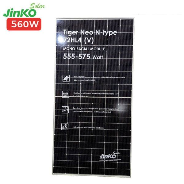  Tấm pin thế hệ mới Jinko Solar Tiger Neo 560W, Tiger Neo 560W 