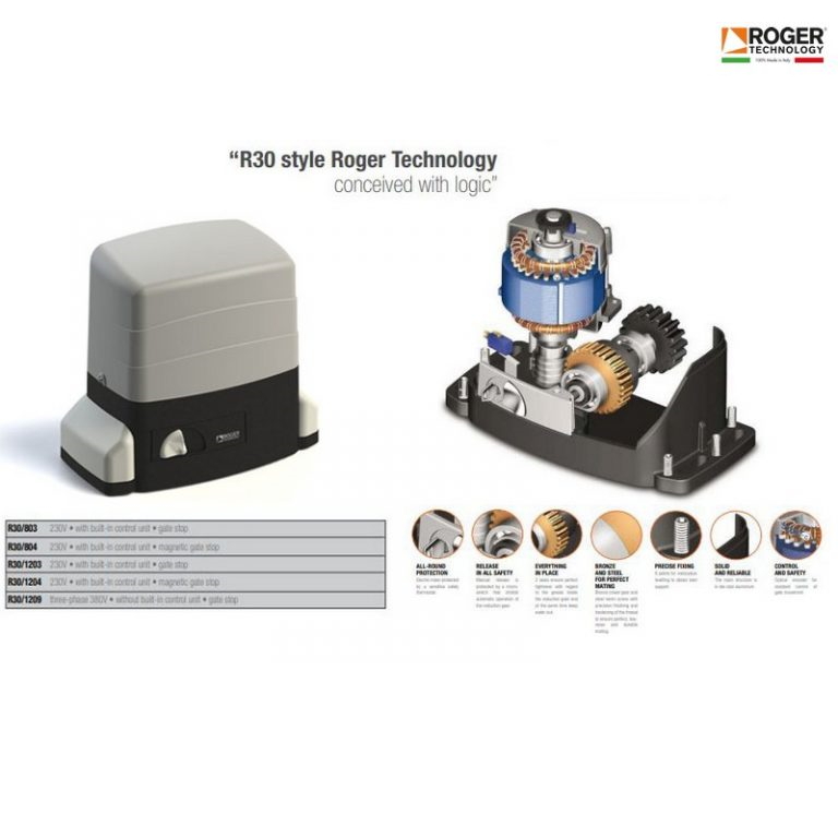 Motor Cổng Trượt Roger KIT R30/1203 230v 1200Kg Italia