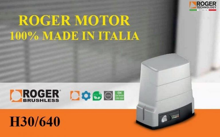 Motor Cổng Trượt Roger KIT H30/640 230v 600kg Italia
