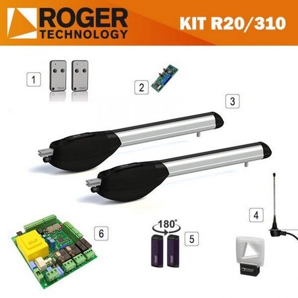  Motor Cổng Tay Đòn Roger R20/310 230v 400kg Italia 