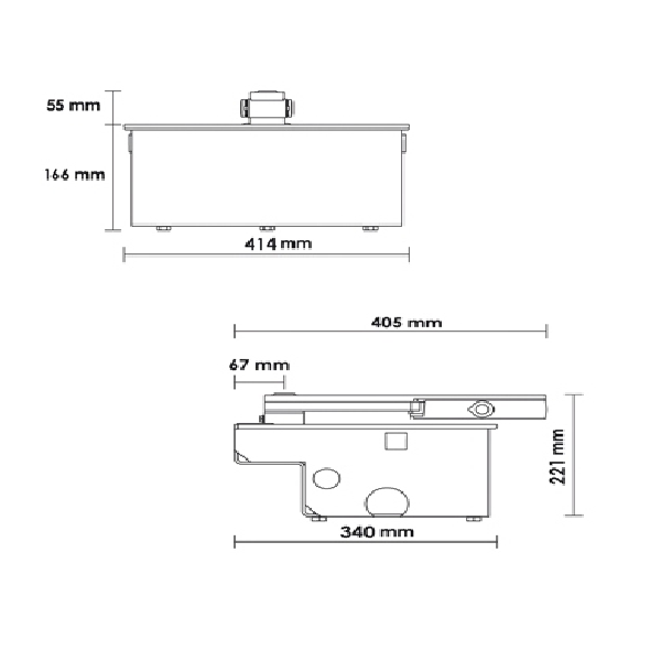 Motor Cổng Âm Sàn Roger R21/351 230v 800kg  Italia