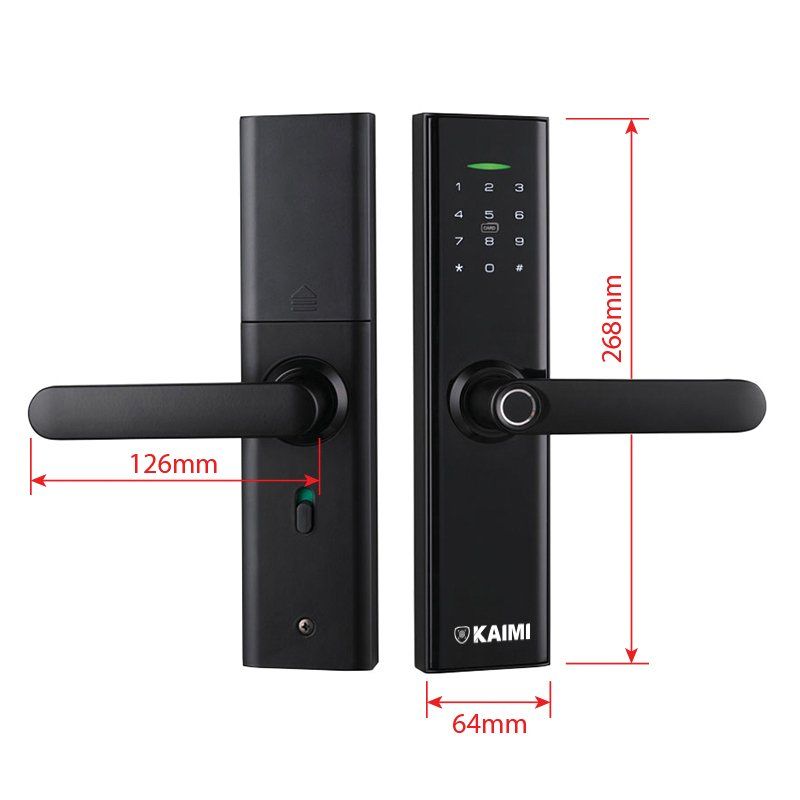 Khóa Cửa Vân Tay Kaimi S12 – Viền Đen