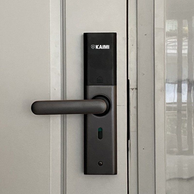 Khóa Cửa Vân Tay Kaimi S12 – Viền Đen