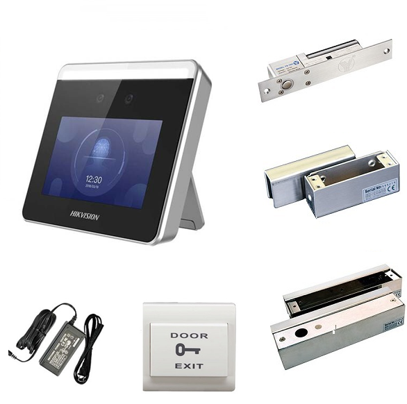 Combo Máy Chấm Công Khoá Cửa Hikvision DS-K1T331