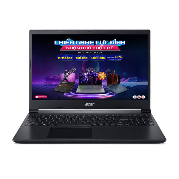 Laptop Acer Aspire Gaming A715 42G R05G NH.QAYSV.007 (Ryzen 5 5500U/ 8GB/ 512GB SSD/ Nvidia GeForce GTX 1650 4GB GDDR6/ 15.6inch Full HD/ Windows 11 Home/ Black/ 1 Year)
