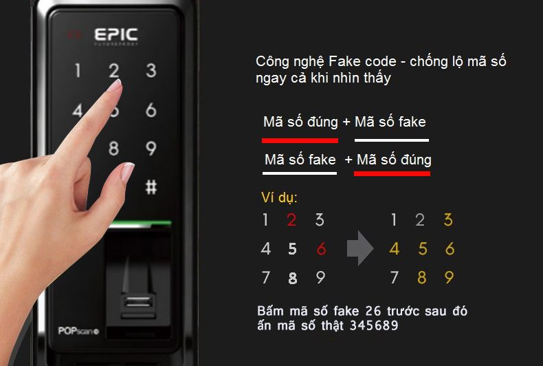 Khóa Cửa Vân Tay EPIC PopScan H