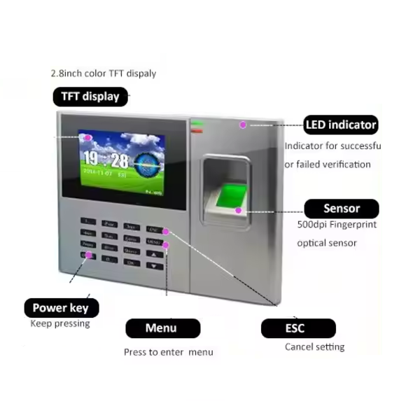 Máy Chấm Công Vân Tay Zkteco N308