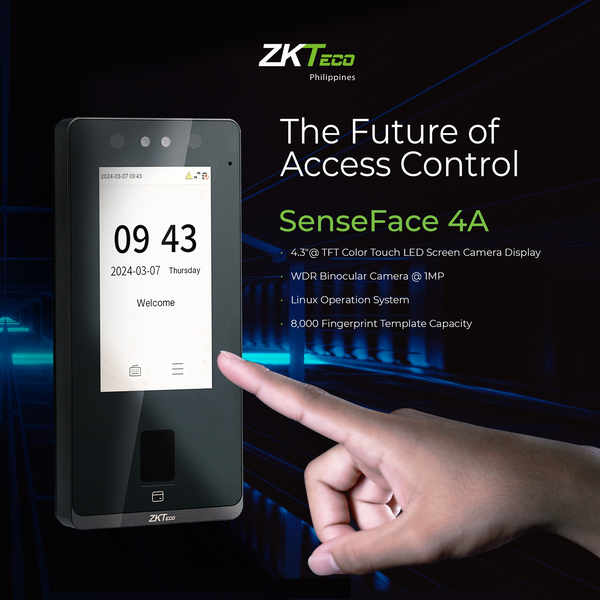  Máy Chấm Công Khuôn Mặt Zkteco Senseface 4A 