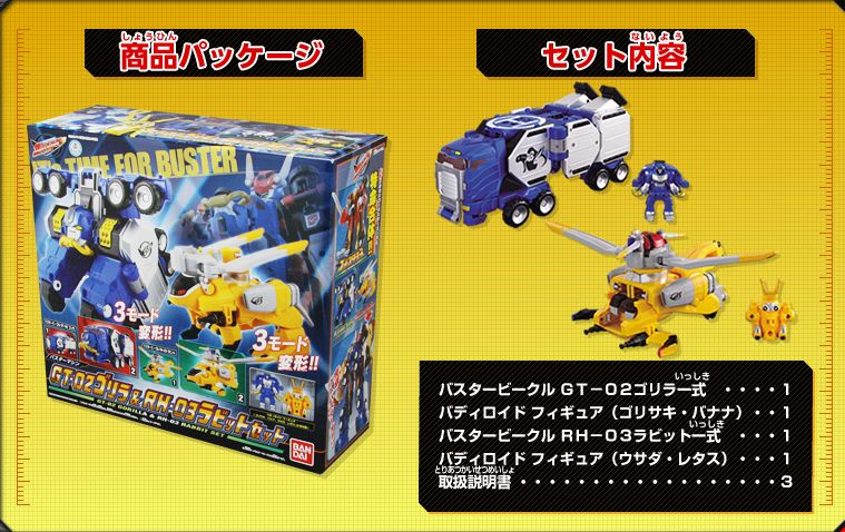 Khỉ & Thỏ GT-02 Gorilla & RH-03 Rabbit Set - Gobusters [ 2 ]