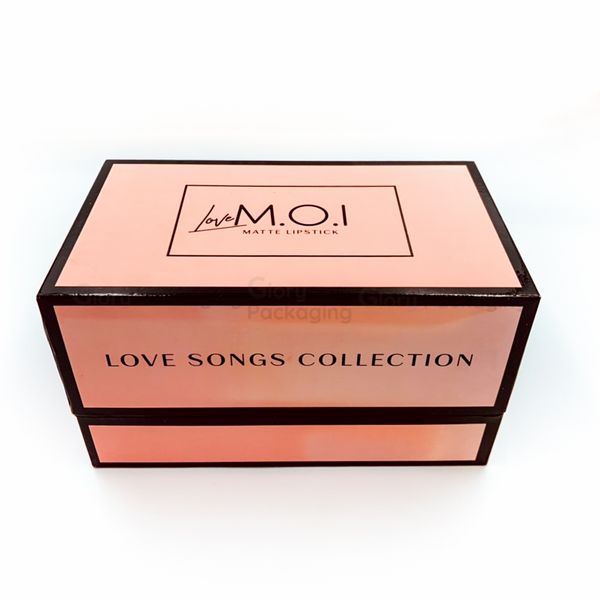  Hộp cứng mỹ phẩm nắp âm dương gấp khay giấy bồi nhung 