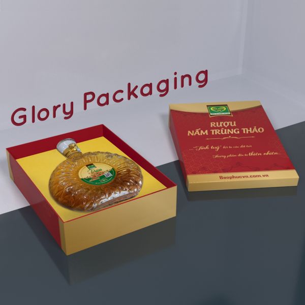  Hộp cứng nắp âm dương đựng rượu đông trùng hạ thảo 