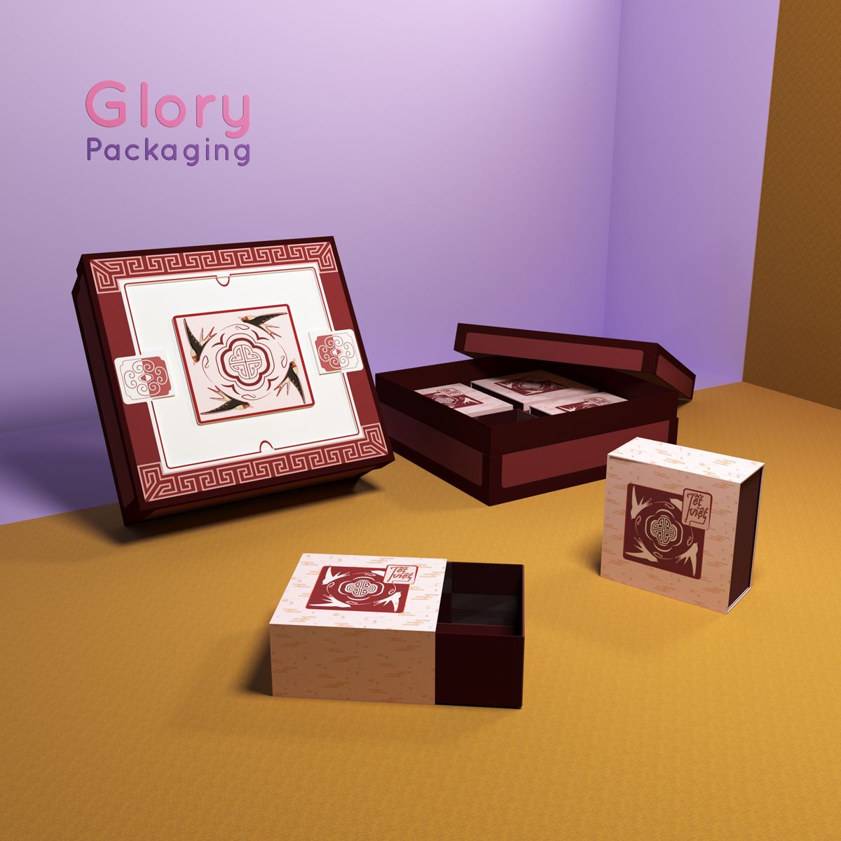  Hộp cứng đặc sản Yến Sào họa tiết cung đình Huế sang trọng 