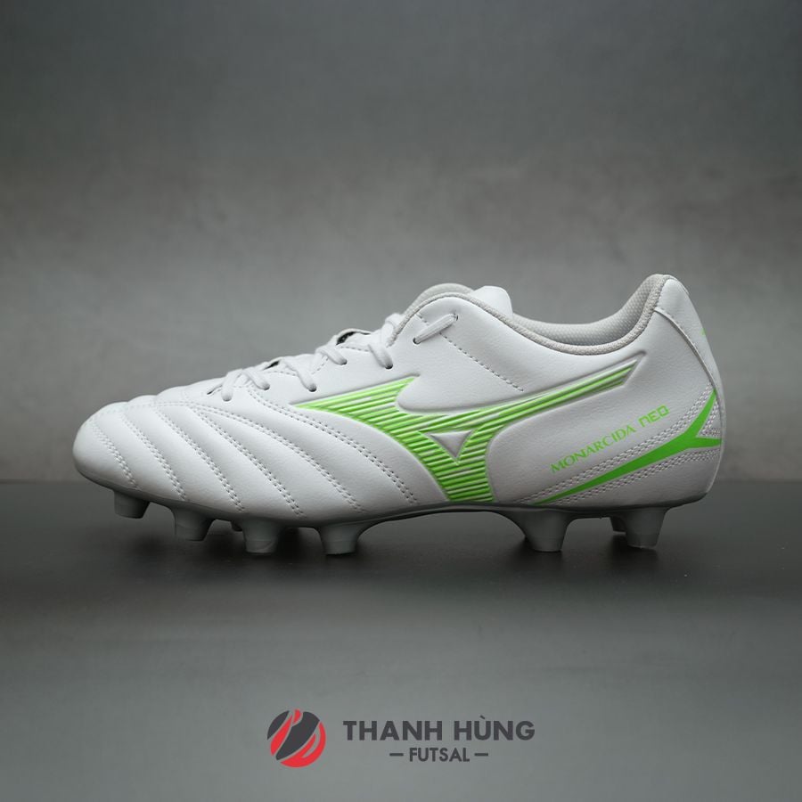 MIZUNO MONARCIDA NEO III SELECT FG - P1GA252537 - TRẮNG/XANH LÁ