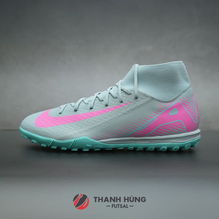 NIKE ZOOM MERCURIAL SUPERFLY 10 ACADEMY TF - FQ8331-301 - XÁM XANH/HỒNG
