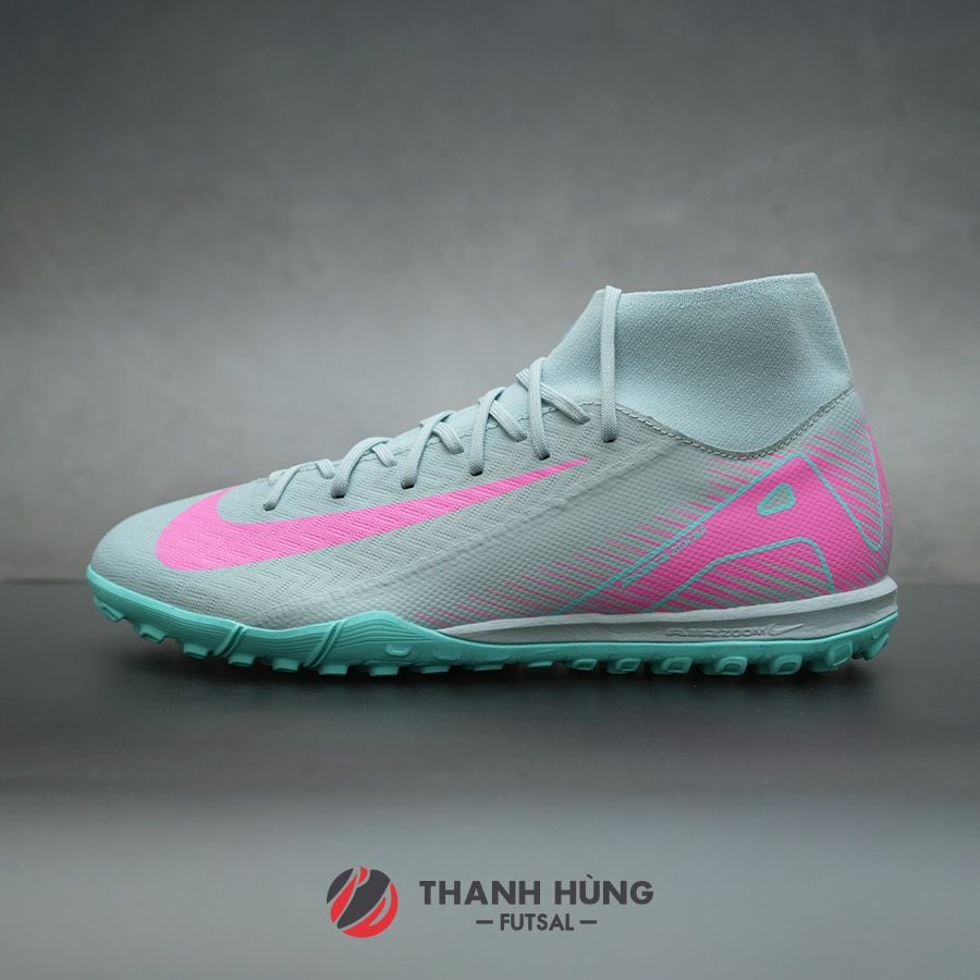 NIKE ZOOM MERCURIAL SUPERFLY 10 ACADEMY TF - FQ8331-301 - XÁM XANH/HỒNG