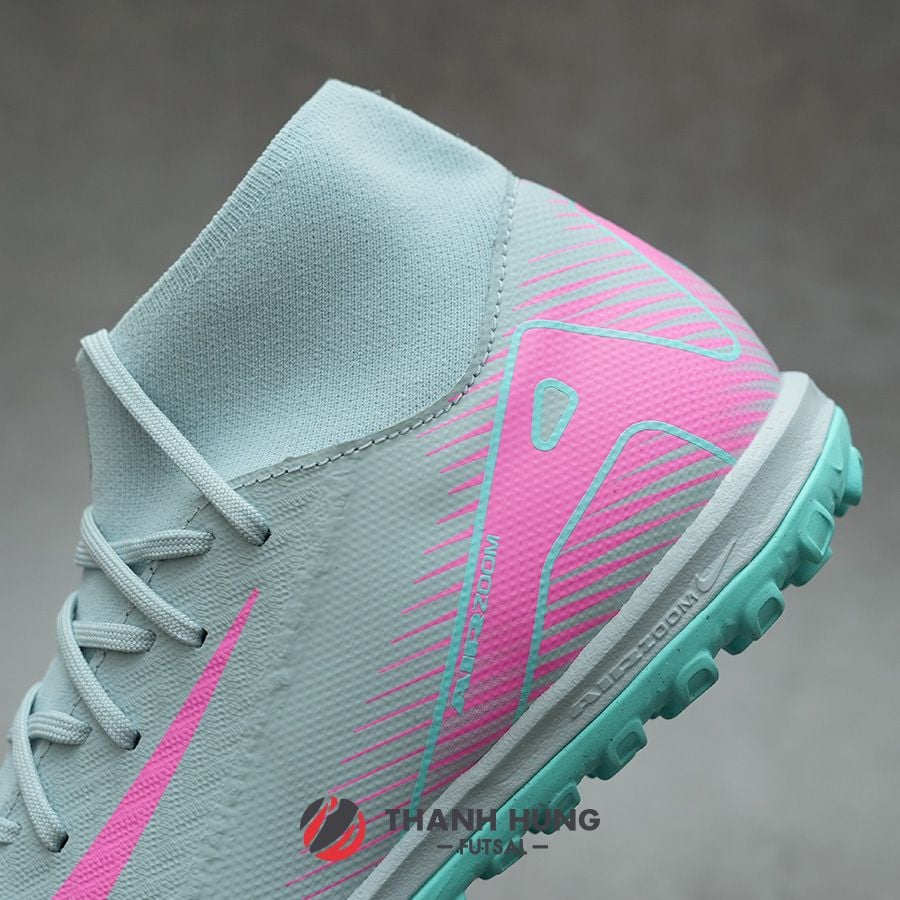 NIKE ZOOM MERCURIAL SUPERFLY 10 ACADEMY TF - FQ8331-301 - XÁM XANH/HỒNG