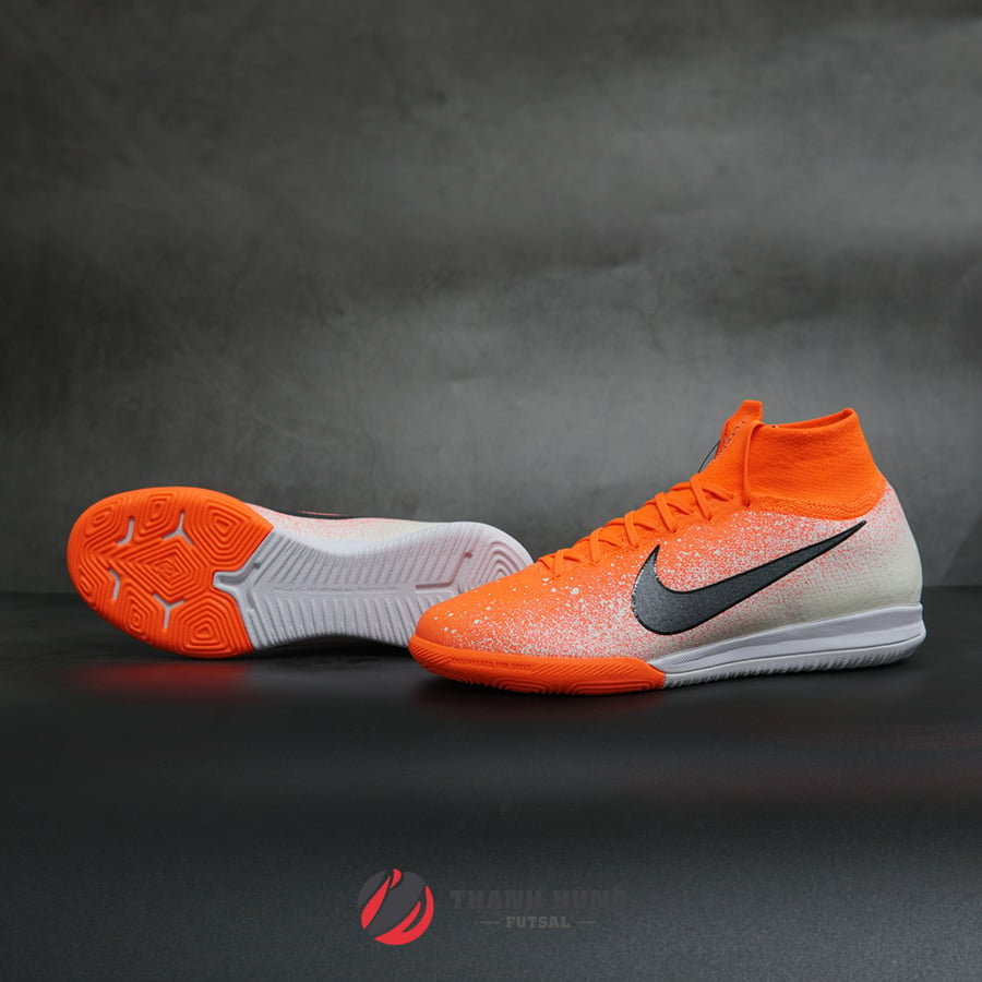 NIKE MERCURIAL SUPERFLYX 6 ELITE IC - AH7373-801 - CAM / TRẮNG