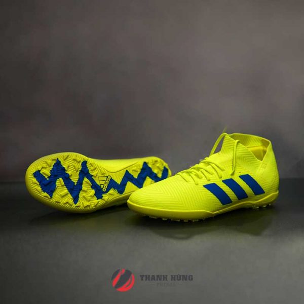 ADIDAS NEMEZIZ 18.3 TF JUNIOR - CM8516 - VÀNG CHANH/ XANH DƯƠNG - Giày -  Giày đá banh chính hãng