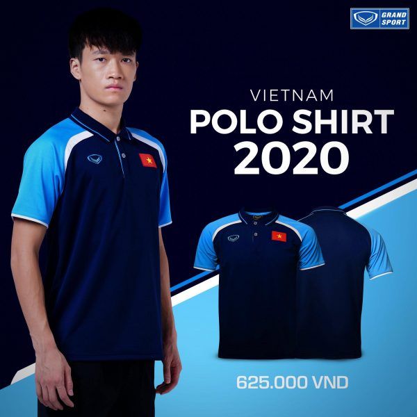 ÁO POLO ĐTVN 2020 GRAND SPORT – 22-013 – XANH ĐEN