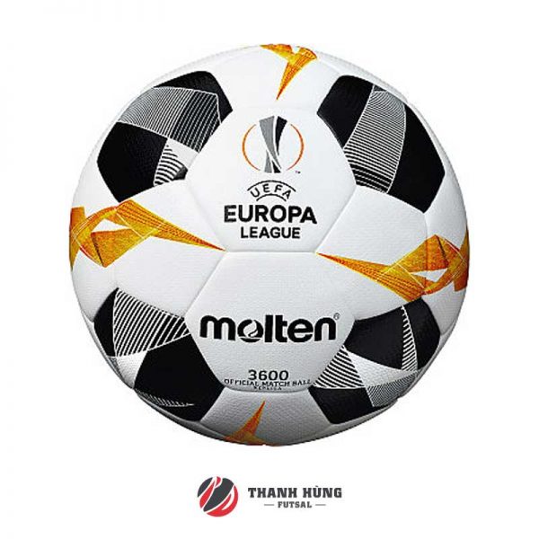 BÓNG ĐÁ MOLTEN EUROPA LEAGUE 3600 – F5U3600-G9 – TRẮNG/ ĐEN/ CAM