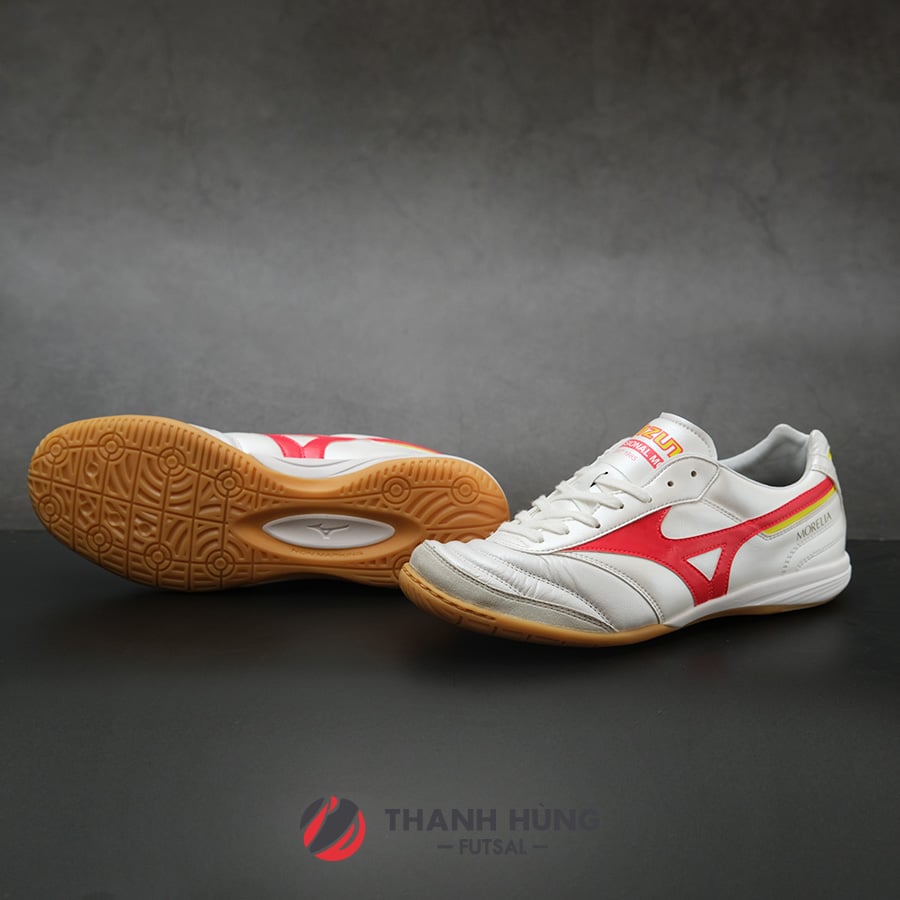 MIZUNO MORELIA SALA ELITE IN - Q1GA230164 - TRẮNG/ĐỎ