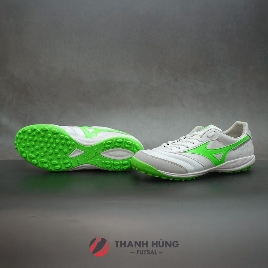 MIZUNO MORELIA SALA PRO TF - Q1GB251337 - TRẮNG/XANH LÁ