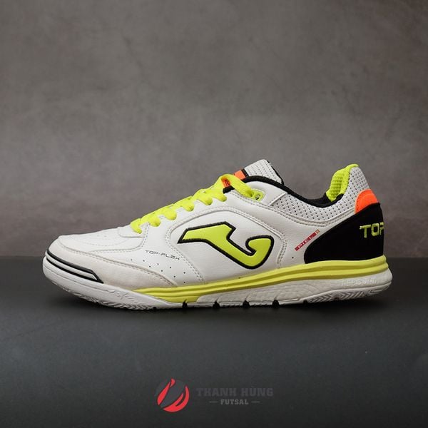 JOMA TOP FLEX LEATHER REBOUND IN 2102 - TRẮNG/XANH NEON