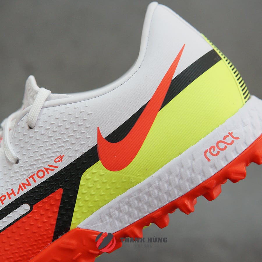 NIKE REACT PHANTOM GT2 PRO TF - DC0768-167 - TRẮNG/ĐỎ/VÀNG