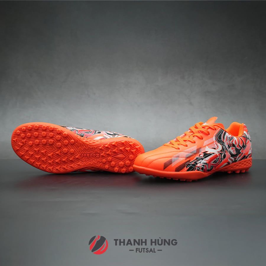 GIÀY ĐÁ BÓNG TRẺ EM ZOCKER KIÊN CƯỜNG TF SNS 007 - CAM/ĐEN