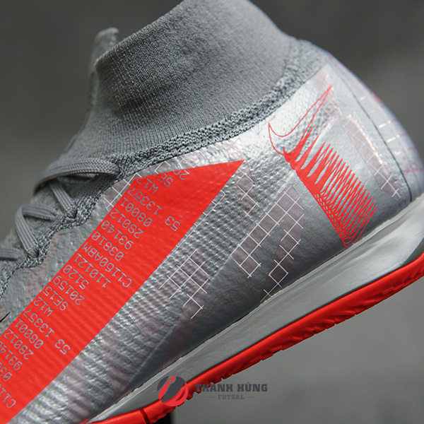 NIKE MERCURIAL SUPERFLY 7 ELITE IC - AT7982-906 – XÁM BẠC/ĐỎ