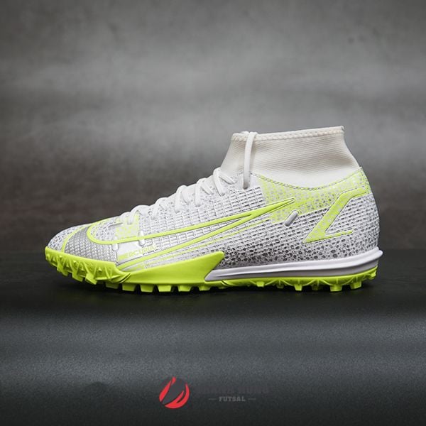 NIKE MERCURIAL SUPERFLY 8 ACADEMY TF – CV0953-107 - TRẮNG/BẠC SAFARI