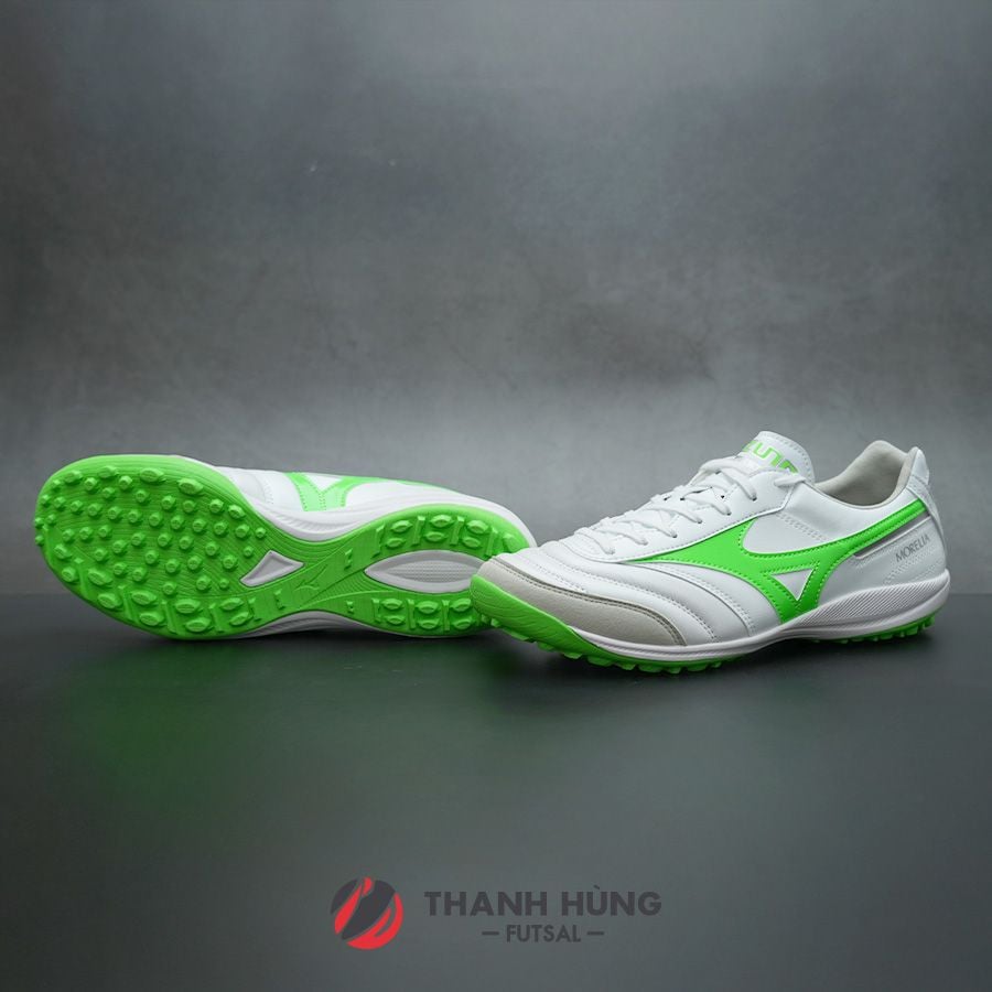 MIZUNO MORELIA SALA ELITE TF - Q1GB251237 - TRẮNG/XANH LÁ