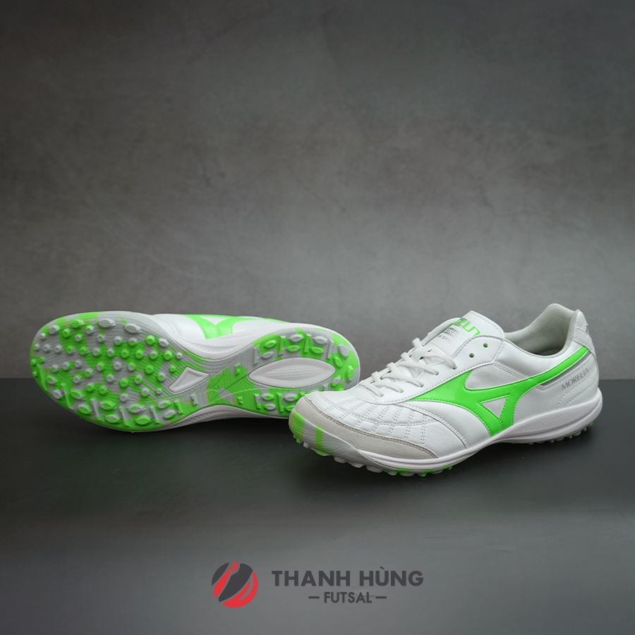 MIZUNO MORELIA SALA JAPAN TF - Q1GB251137 - TRẮNG/XANH LÁ